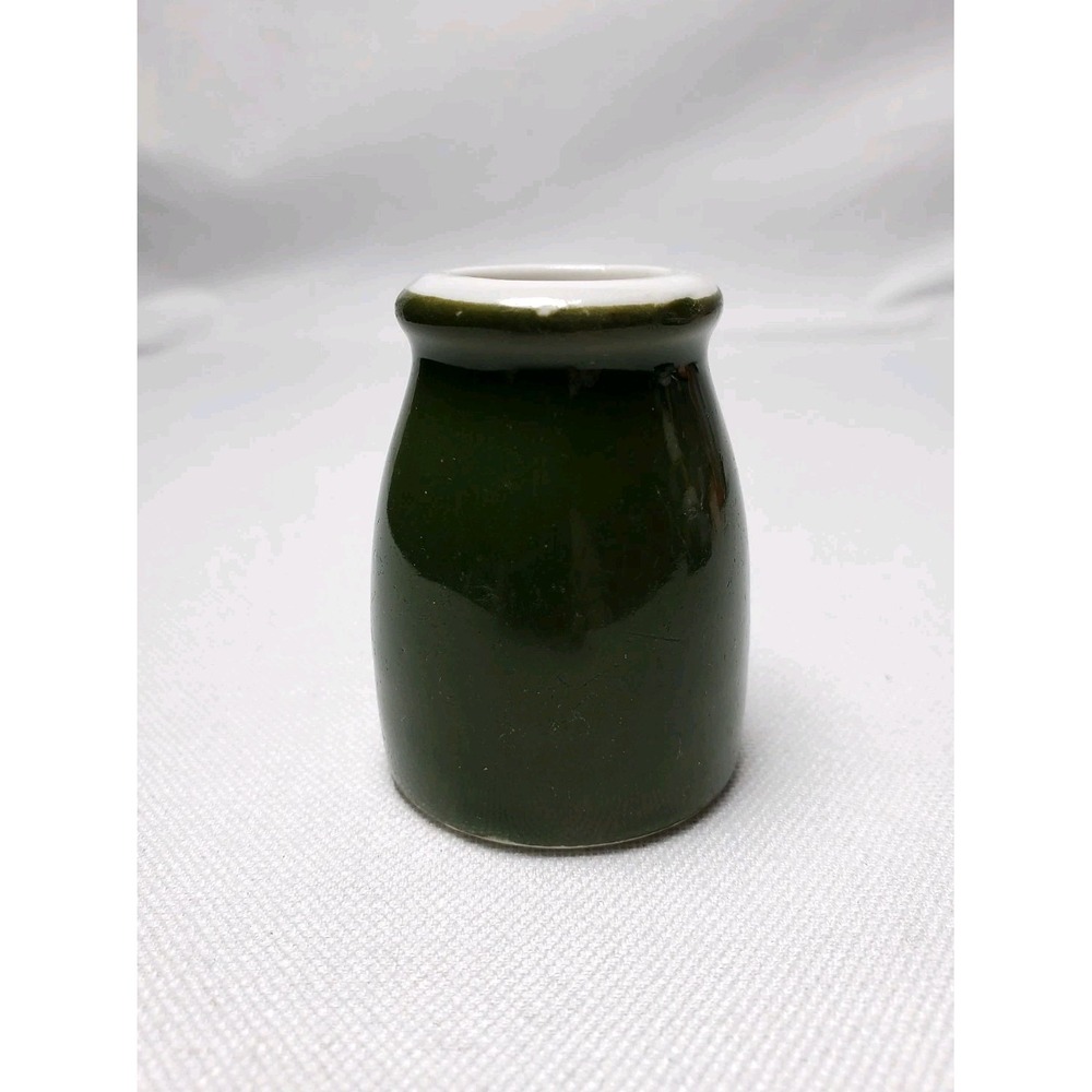 Hull Pottery Green Mini Bud Vase‎ Vintage Gloss Glaze Made In USA